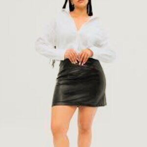 Gap leather mini skirt